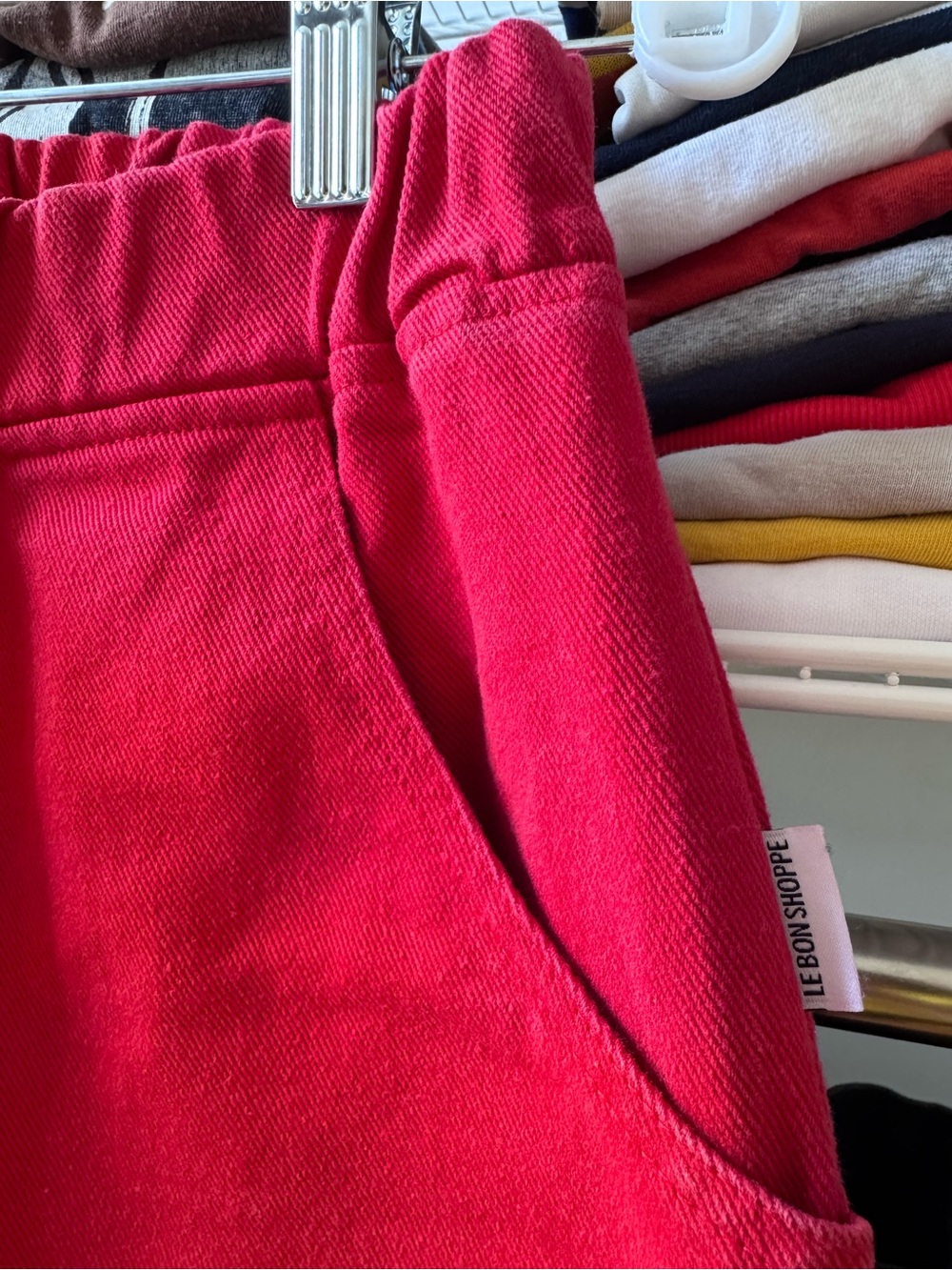 Le Bon Shoppe Arc Pant red canvas Size M - Picture 4 of 4